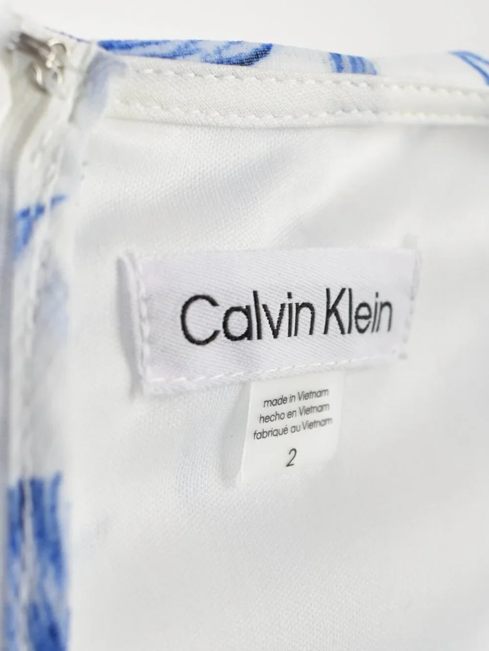 Calvin Klein Floral Chiffon A-Line Dress - 2 - Picture 11 of 11